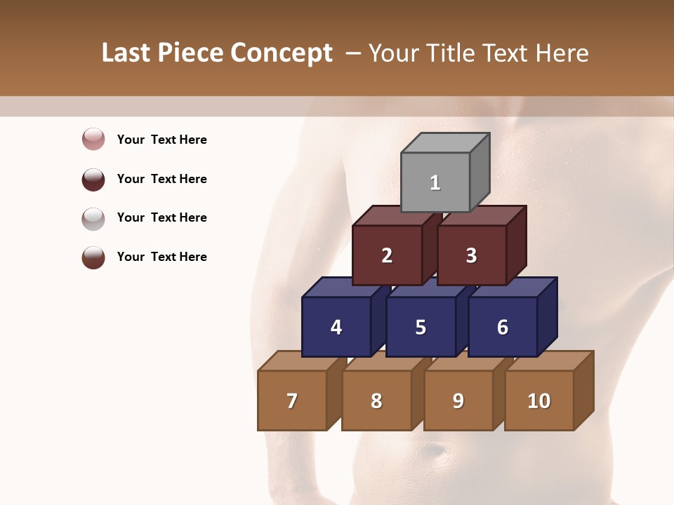 A Man With No Shirt Is Posing For A Picture PowerPoint Template