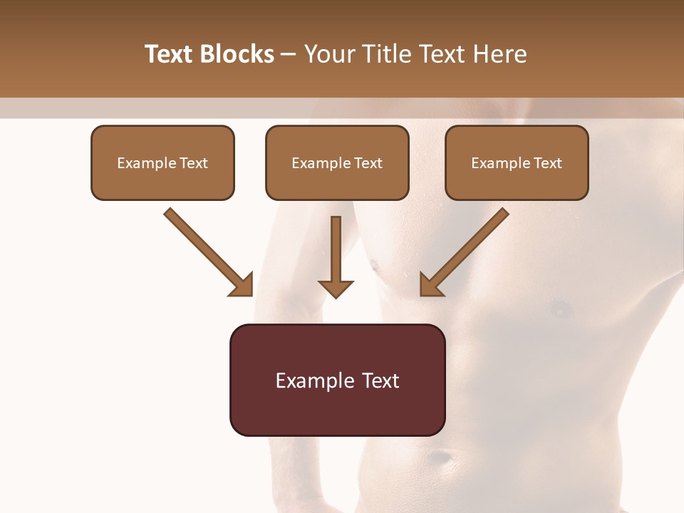 A Man With No Shirt Is Posing For A Picture PowerPoint Template
