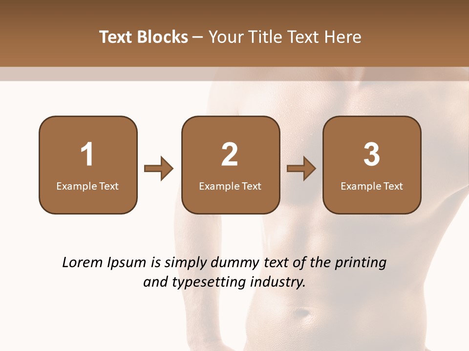 A Man With No Shirt Is Posing For A Picture PowerPoint Template
