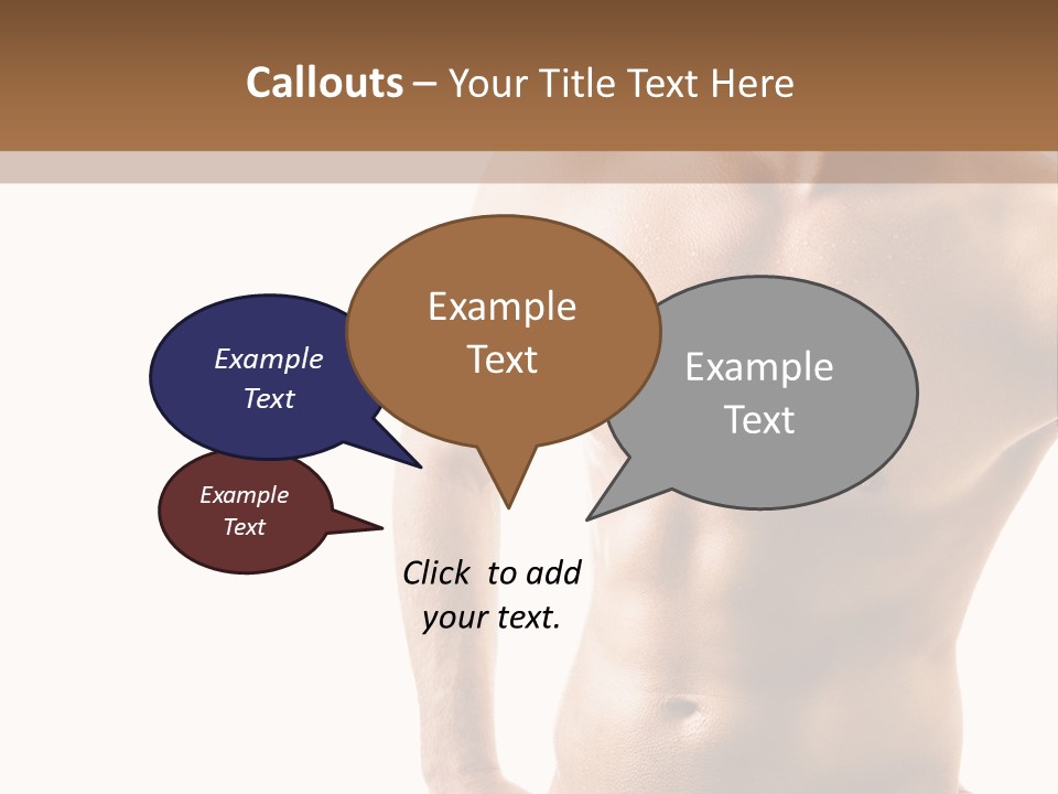 A Man With No Shirt Is Posing For A Picture PowerPoint Template