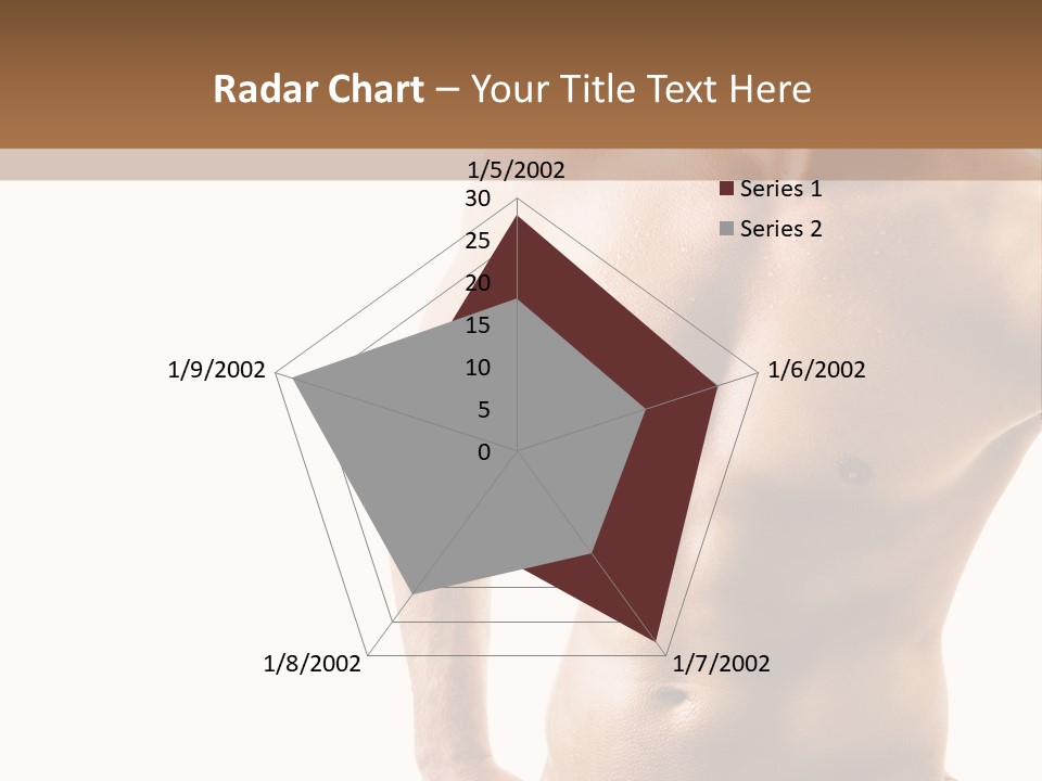 A Man With No Shirt Is Posing For A Picture PowerPoint Template