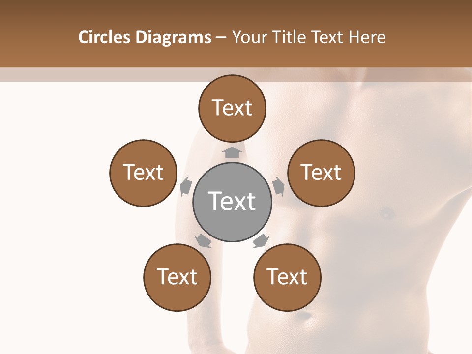 A Man With No Shirt Is Posing For A Picture PowerPoint Template