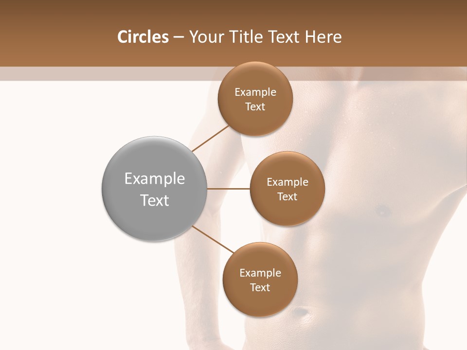 A Man With No Shirt Is Posing For A Picture PowerPoint Template