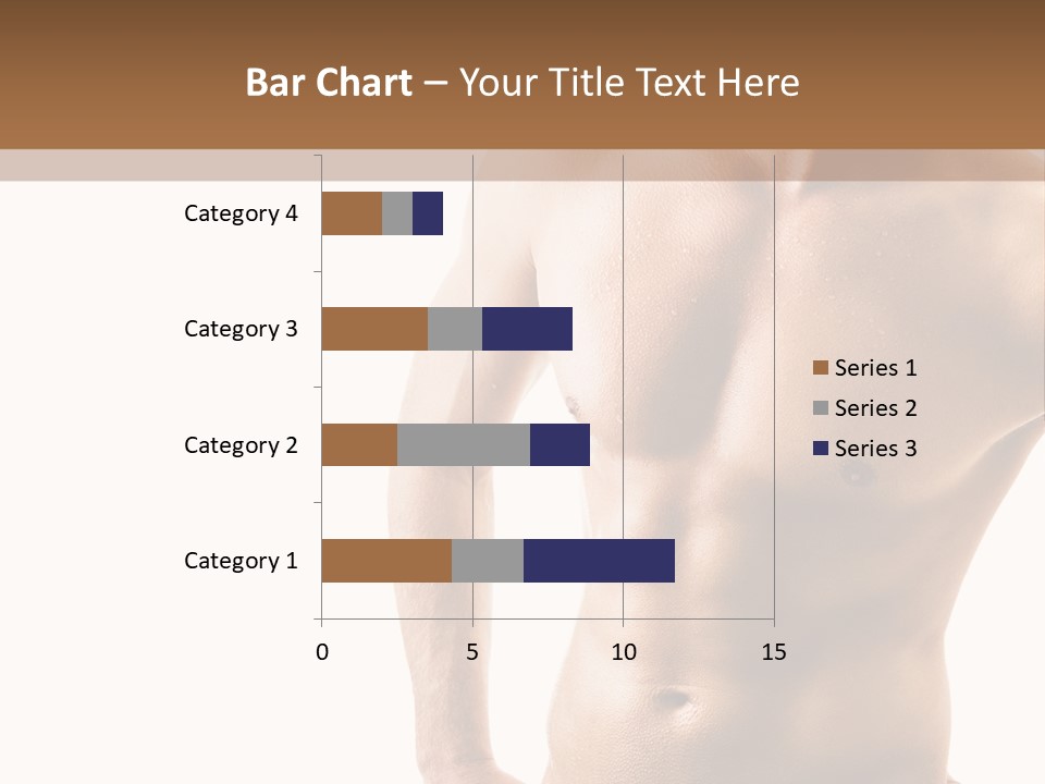 A Man With No Shirt Is Posing For A Picture PowerPoint Template