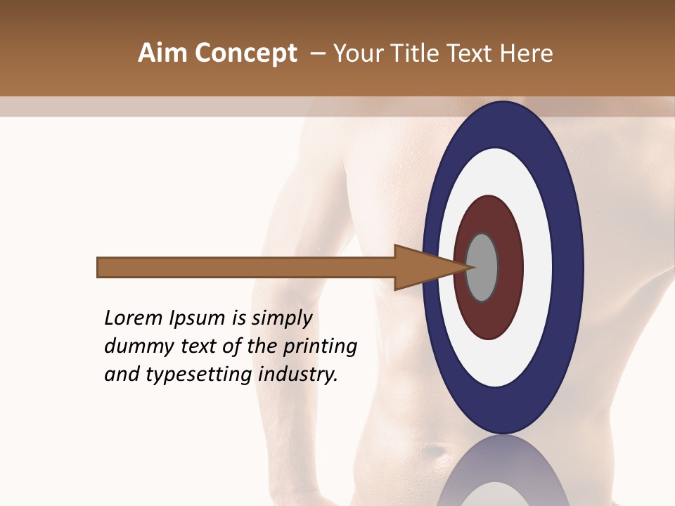 A Man With No Shirt Is Posing For A Picture PowerPoint Template