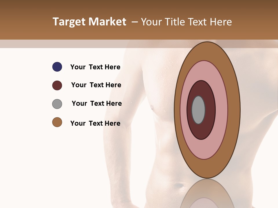 A Man With No Shirt Is Posing For A Picture PowerPoint Template