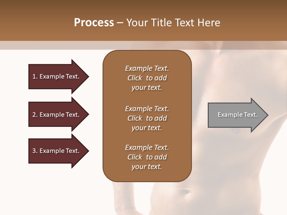 A Man With No Shirt Is Posing For A Picture PowerPoint Template