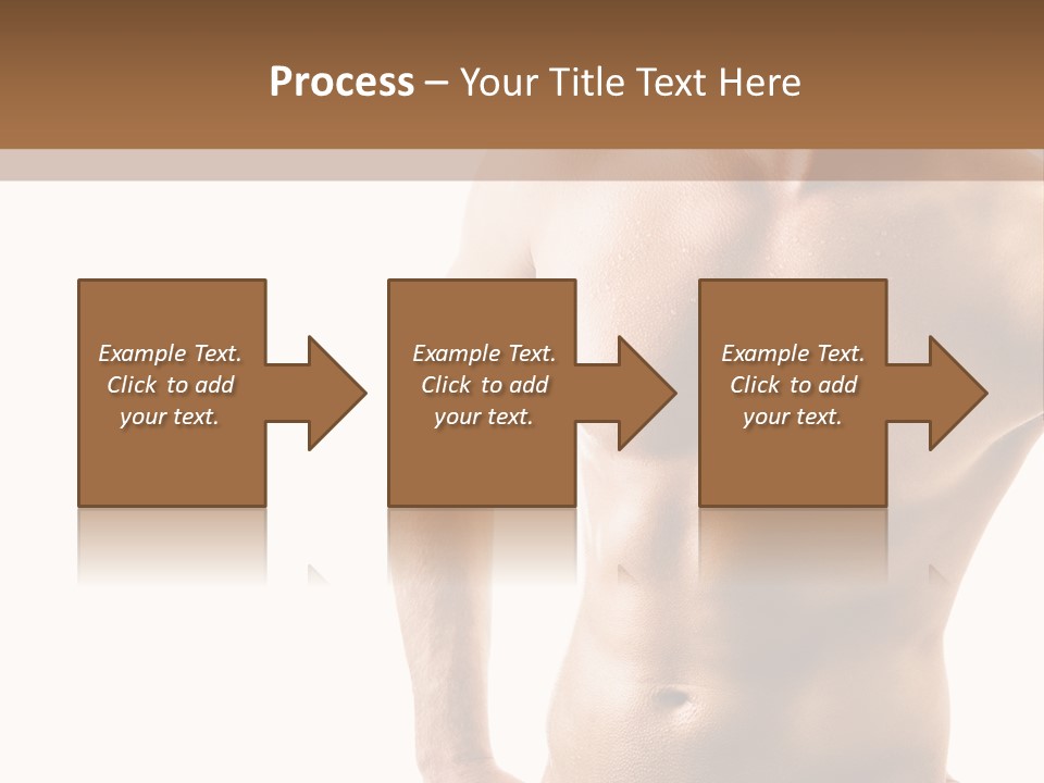 A Man With No Shirt Is Posing For A Picture PowerPoint Template