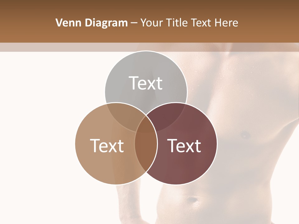A Man With No Shirt Is Posing For A Picture PowerPoint Template