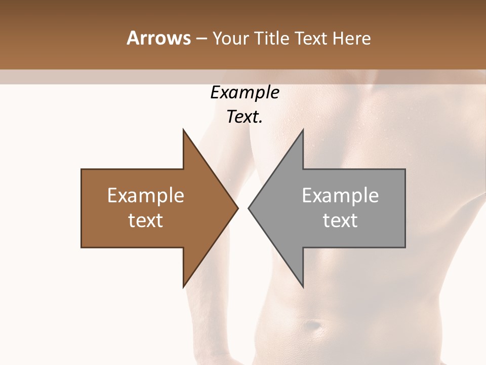 A Man With No Shirt Is Posing For A Picture PowerPoint Template