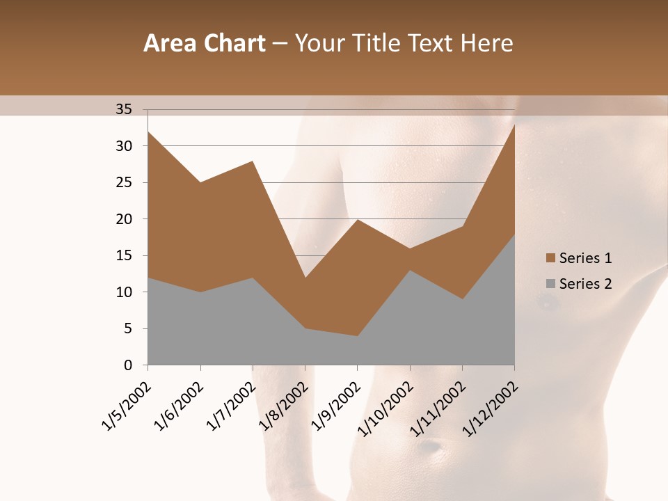 A Man With No Shirt Is Posing For A Picture PowerPoint Template