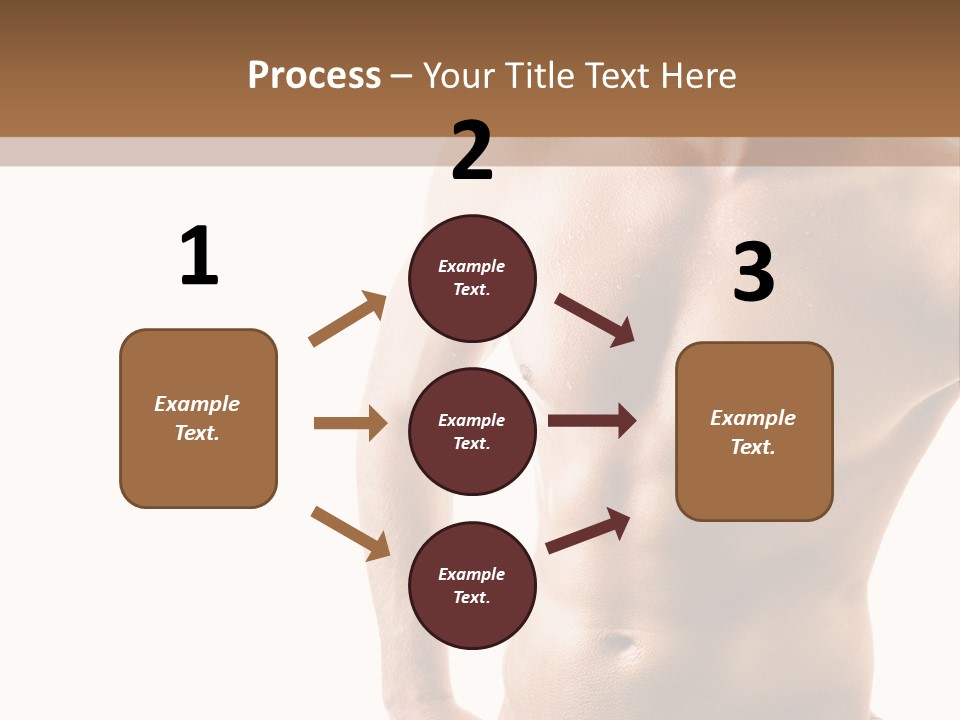 A Man With No Shirt Is Posing For A Picture PowerPoint Template