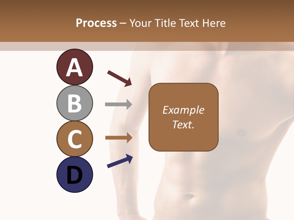 A Man With No Shirt Is Posing For A Picture PowerPoint Template