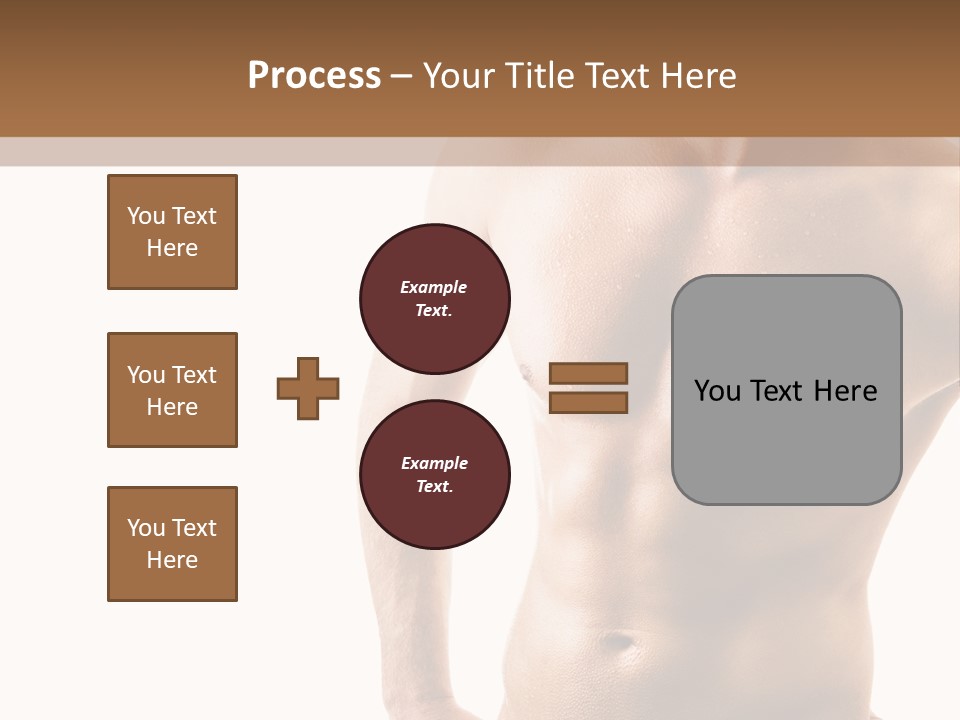 A Man With No Shirt Is Posing For A Picture PowerPoint Template