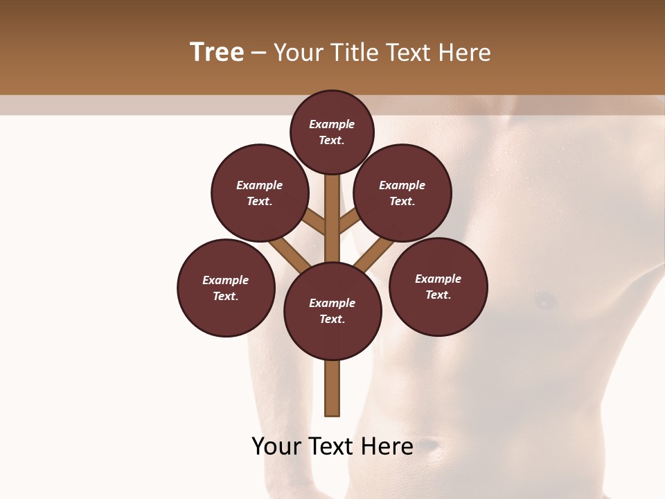 A Man With No Shirt Is Posing For A Picture PowerPoint Template