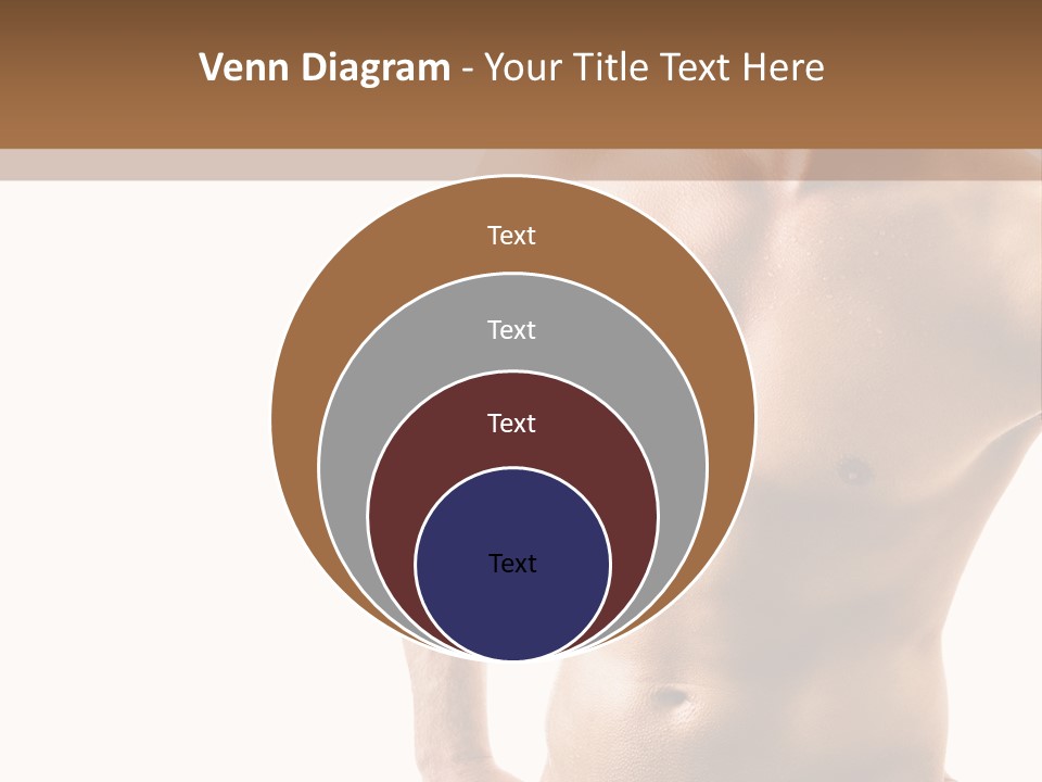 A Man With No Shirt Is Posing For A Picture PowerPoint Template
