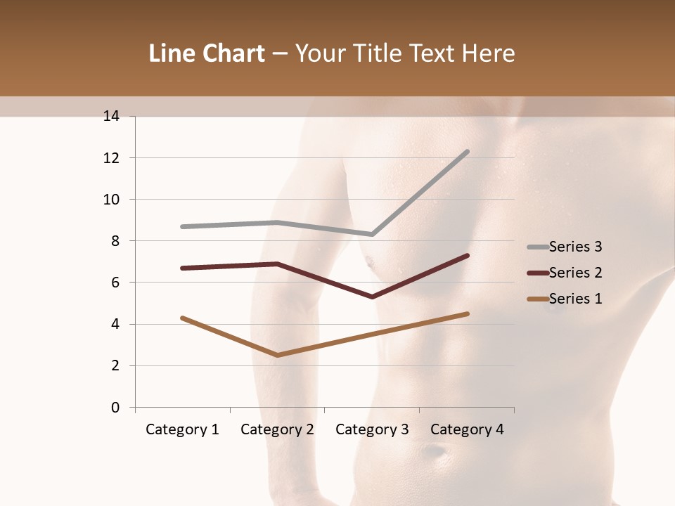 A Man With No Shirt Is Posing For A Picture PowerPoint Template
