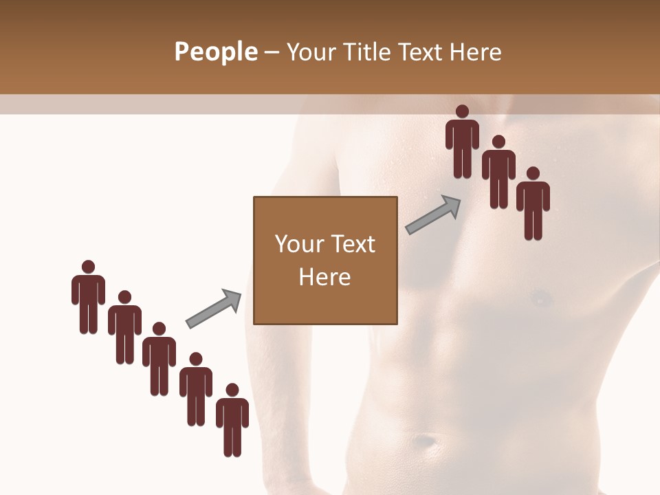 A Man With No Shirt Is Posing For A Picture PowerPoint Template
