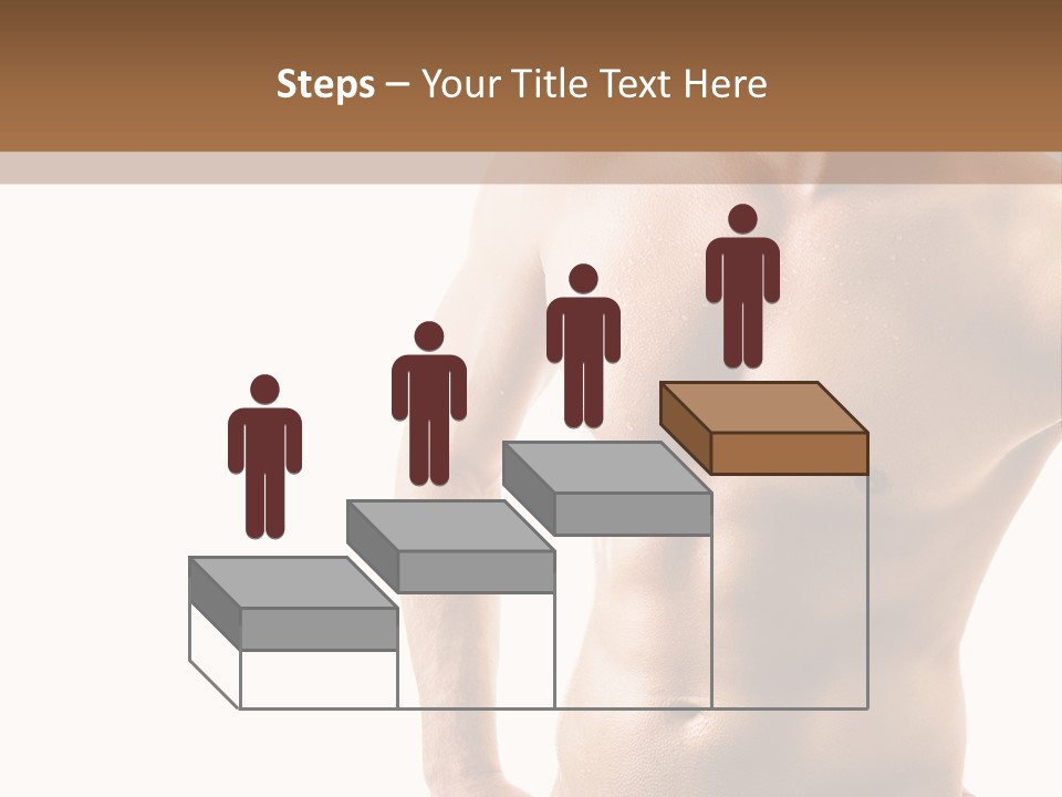 A Man With No Shirt Is Posing For A Picture PowerPoint Template