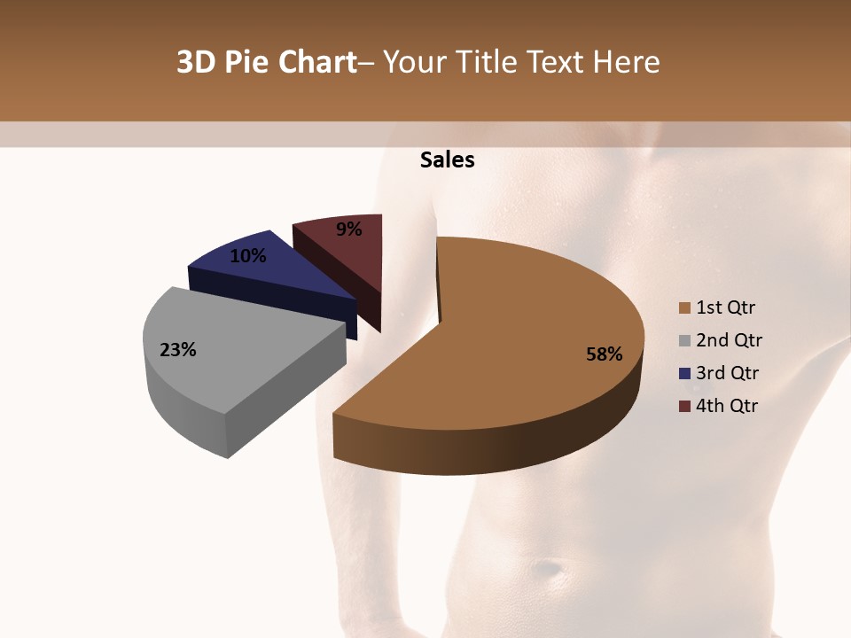 A Man With No Shirt Is Posing For A Picture PowerPoint Template