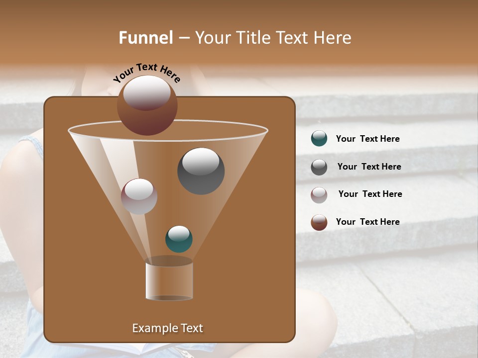 A Woman Sitting On The Steps With A Book In Her Hand PowerPoint Template