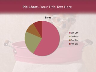 A Small Dog With Glasses Sitting In A Pink Tub PowerPoint Template
