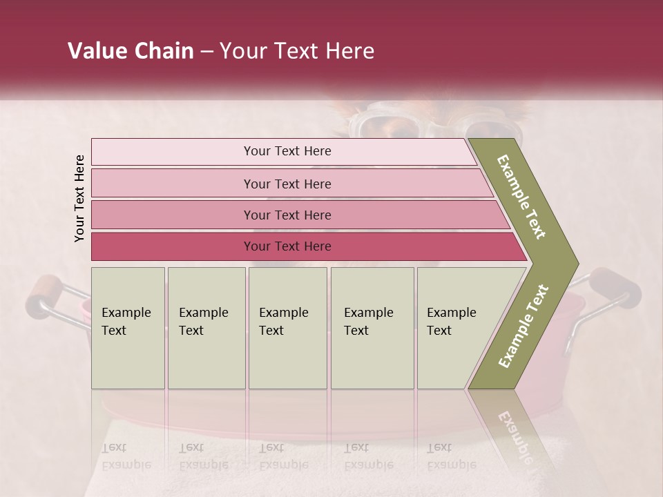 A Small Dog With Glasses Sitting In A Pink Tub PowerPoint Template