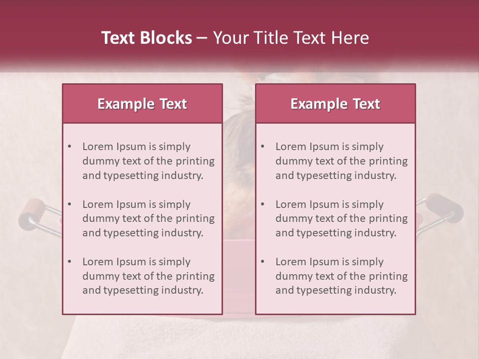 A Small Dog With Glasses Sitting In A Pink Tub PowerPoint Template