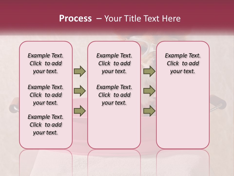A Small Dog With Glasses Sitting In A Pink Tub PowerPoint Template