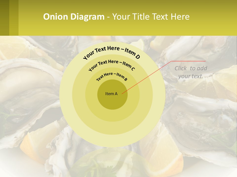 A Plate Of Oysters On Ice With Lemon Wedges PowerPoint Template