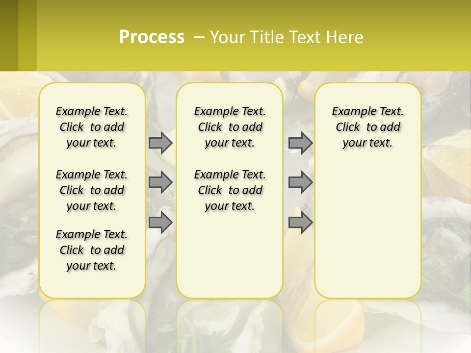 A Plate Of Oysters On Ice With Lemon Wedges PowerPoint Template