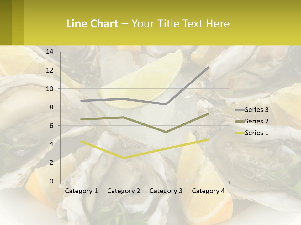 A Plate Of Oysters On Ice With Lemon Wedges PowerPoint Template