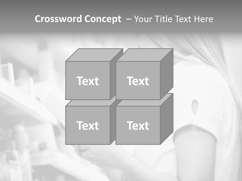 A Woman Reading A Book In A Store PowerPoint Template