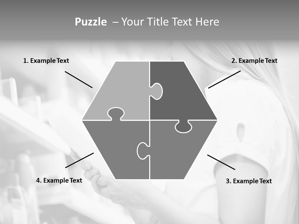 A Woman Reading A Book In A Store PowerPoint Template