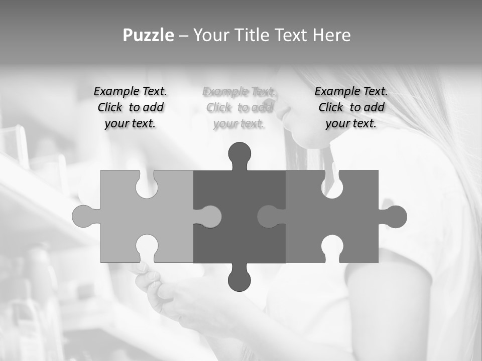 A Woman Reading A Book In A Store PowerPoint Template