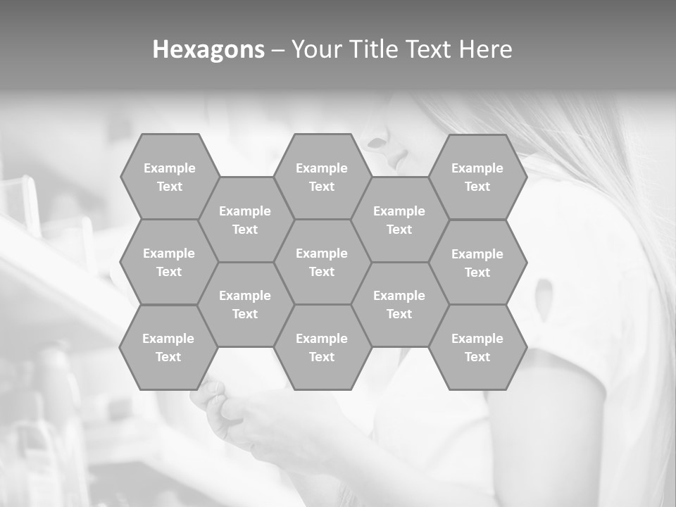 A Woman Reading A Book In A Store PowerPoint Template