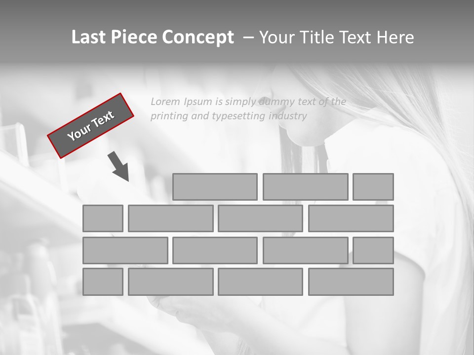 A Woman Reading A Book In A Store PowerPoint Template