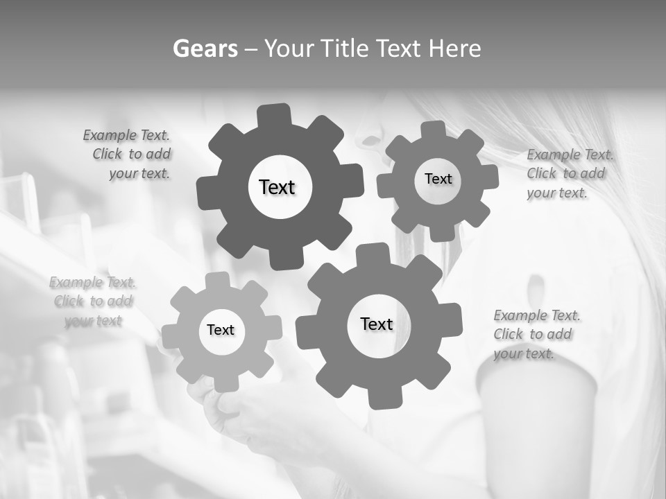 A Woman Reading A Book In A Store PowerPoint Template