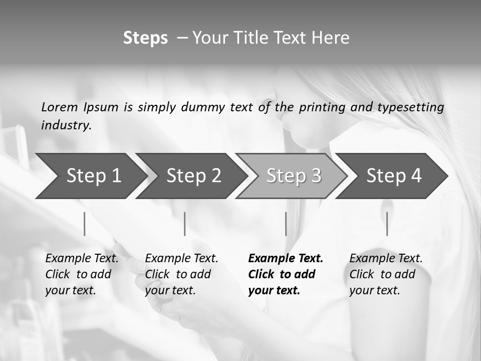 A Woman Reading A Book In A Store PowerPoint Template