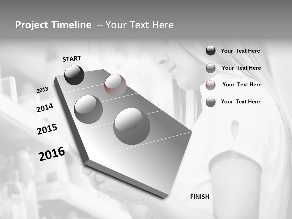 A Woman Reading A Book In A Store PowerPoint Template