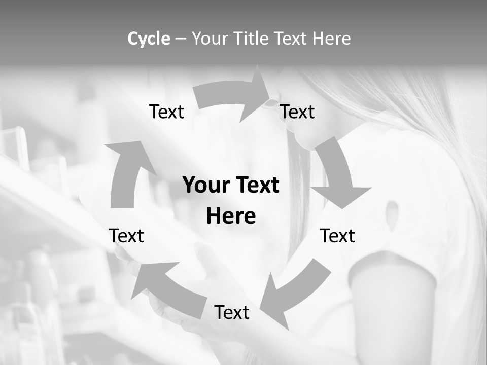 A Woman Reading A Book In A Store PowerPoint Template