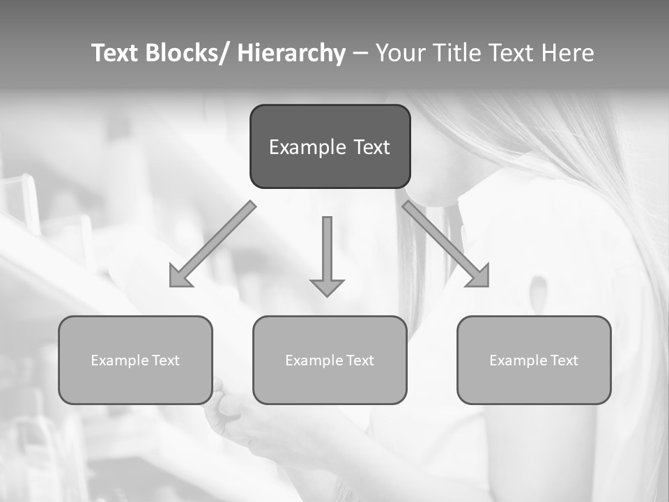 A Woman Reading A Book In A Store PowerPoint Template