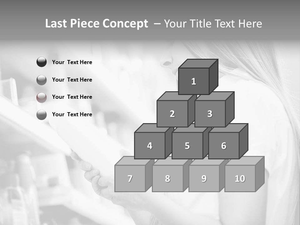 A Woman Reading A Book In A Store PowerPoint Template