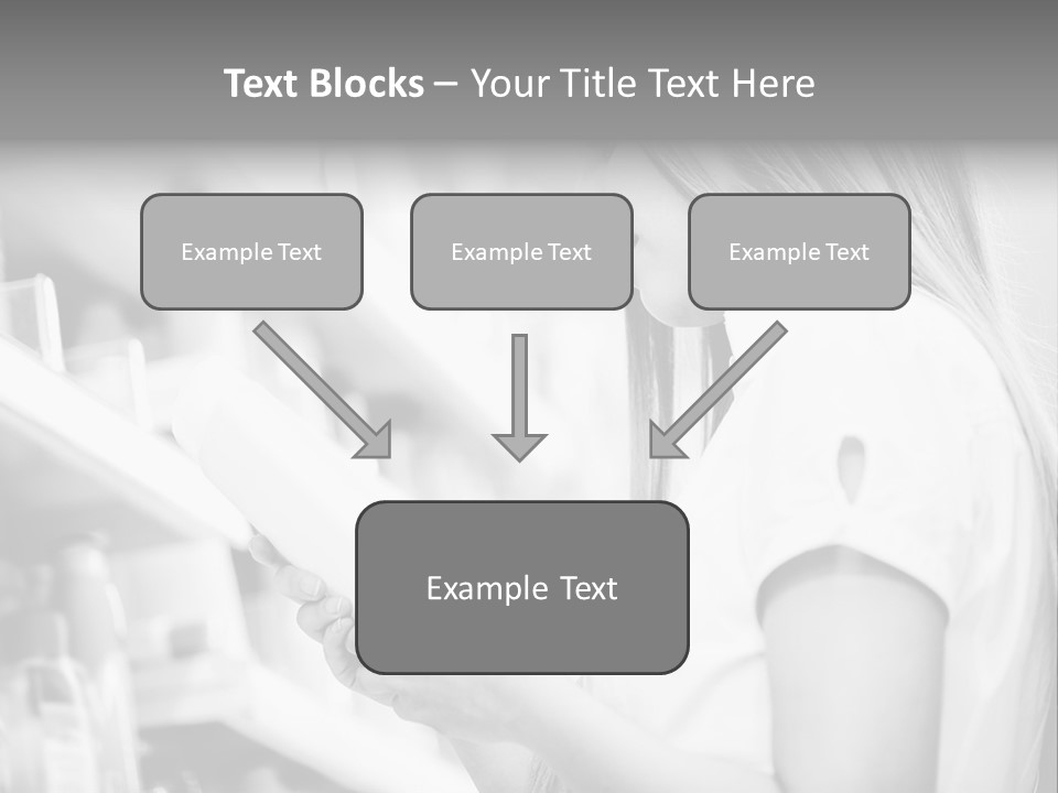 A Woman Reading A Book In A Store PowerPoint Template