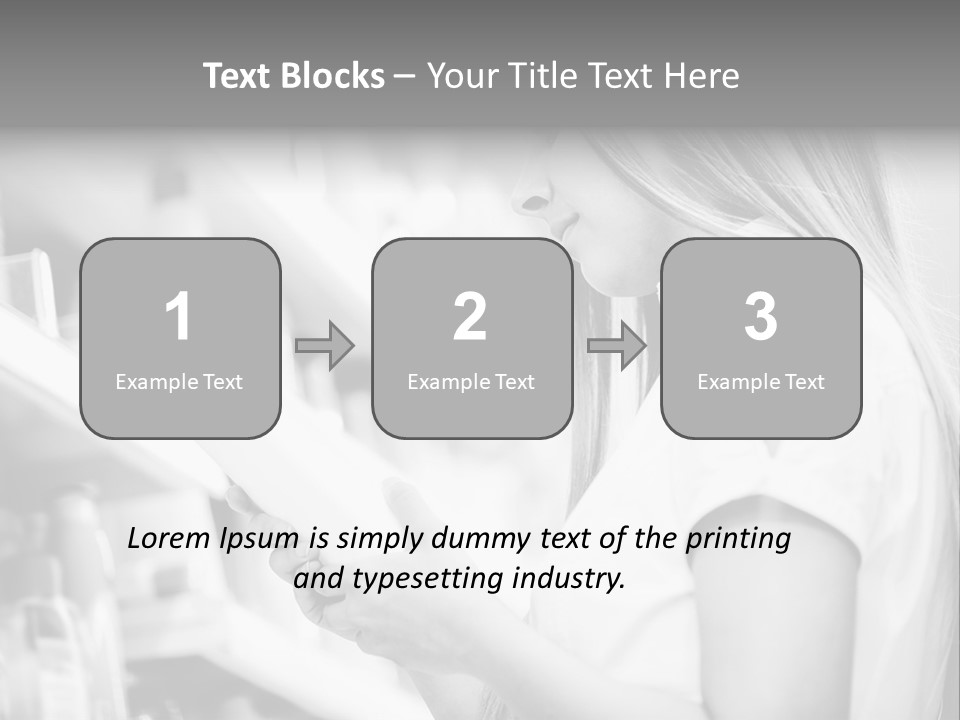 A Woman Reading A Book In A Store PowerPoint Template