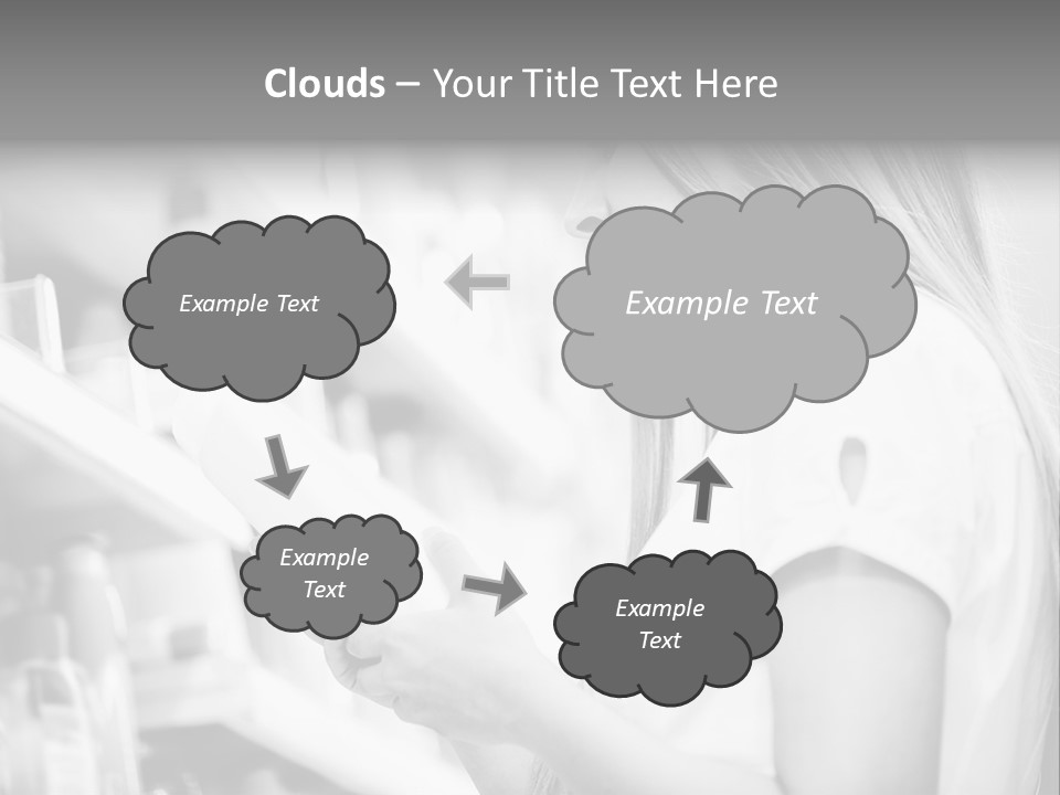 A Woman Reading A Book In A Store PowerPoint Template