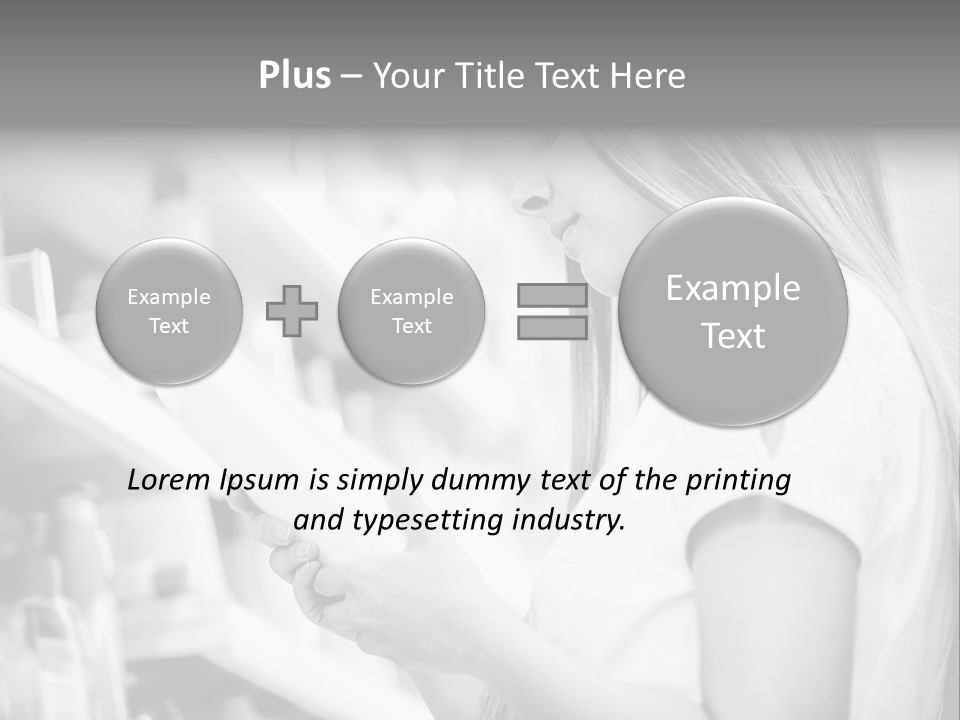 A Woman Reading A Book In A Store PowerPoint Template