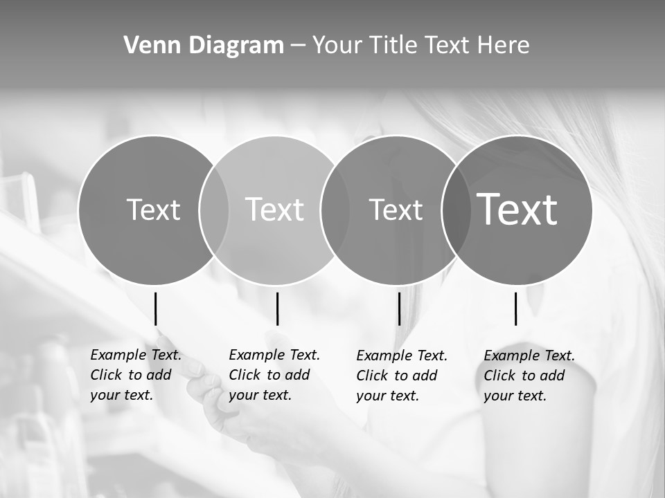 A Woman Reading A Book In A Store PowerPoint Template
