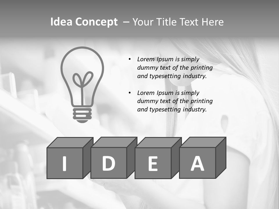 A Woman Reading A Book In A Store PowerPoint Template