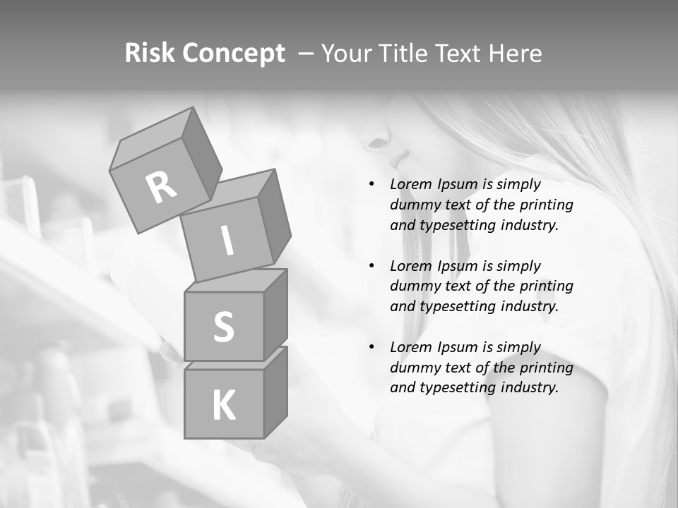 A Woman Reading A Book In A Store PowerPoint Template